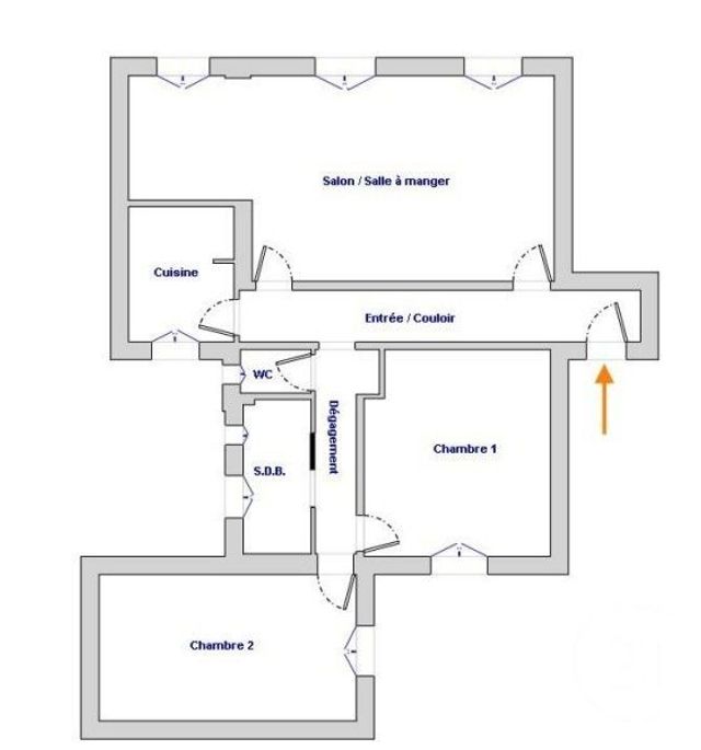 Appartement F4 à vendre - 4 pièces - 80.03 m2 - PARIS - 75015 - ILE-DE-FRANCE - Century 21 Montparnasse Pasteur