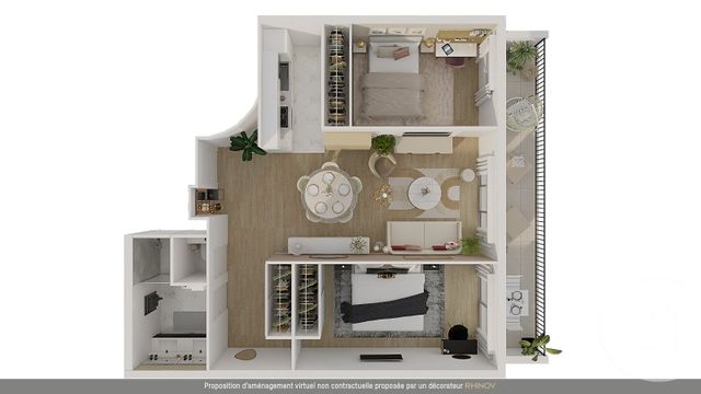 Appartement T3 à vendre - 2 pièces - 57.25 m2 - PARIS - 75015 - ILE-DE-FRANCE - Century 21 Montparnasse Pasteur