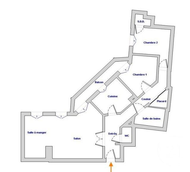 Appartement F4 à vendre - 4 pièces - 74.12 m2 - PARIS - 75014 - ILE-DE-FRANCE - Century 21 Montparnasse Pasteur