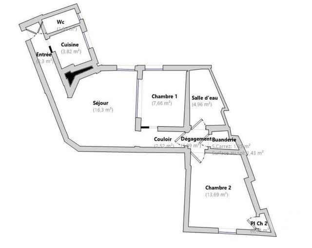 Appartement F3 à vendre - 3 pièces - 56.65 m2 - PARIS - 75015 - ILE-DE-FRANCE - Century 21 Montparnasse Pasteur