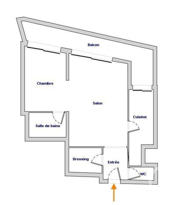 Appartement F2 à vendre - 2 pièces - 51.61 m2 - PARIS - 75015 - ILE-DE-FRANCE - Century 21 Montparnasse Pasteur