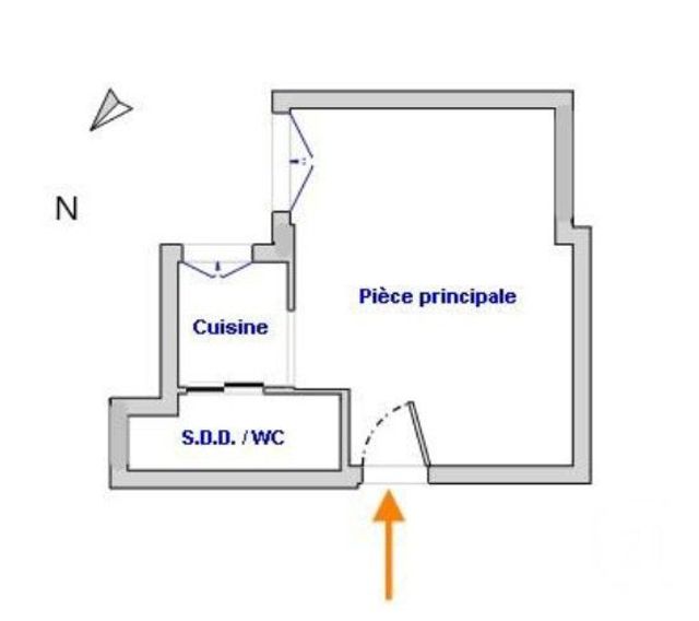 Appartement F1 à vendre - 1 pièce - 15.85 m2 - PARIS - 75015 - ILE-DE-FRANCE - Century 21 Montparnasse Pasteur