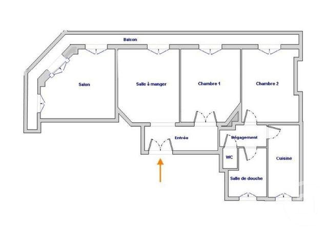 Appartement F4 à vendre - 4 pièces - 73.14 m2 - PARIS - 75015 - ILE-DE-FRANCE - Century 21 Montparnasse Pasteur