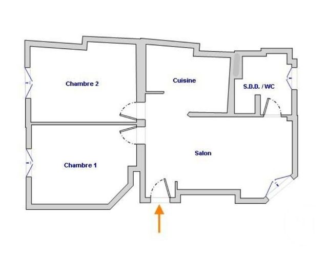 Appartement F3 à vendre - 3 pièces - 49.89 m2 - PARIS - 75015 - ILE-DE-FRANCE - Century 21 Montparnasse Pasteur